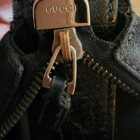 Gucci Black Horsebit Medium Canvas Hobo - Picture 11 of 14